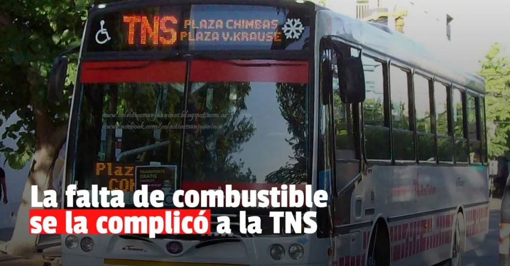 La línea TNS redujo la frecuencia por la falta de combustible 