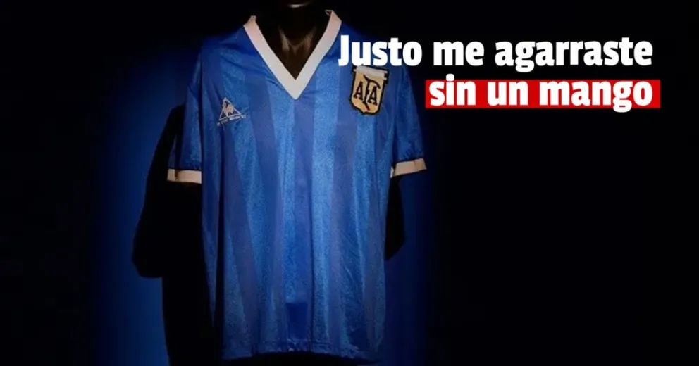 Comenzó la subasta de la camiseta que Maradona usó contra Inglaterra en México 1986