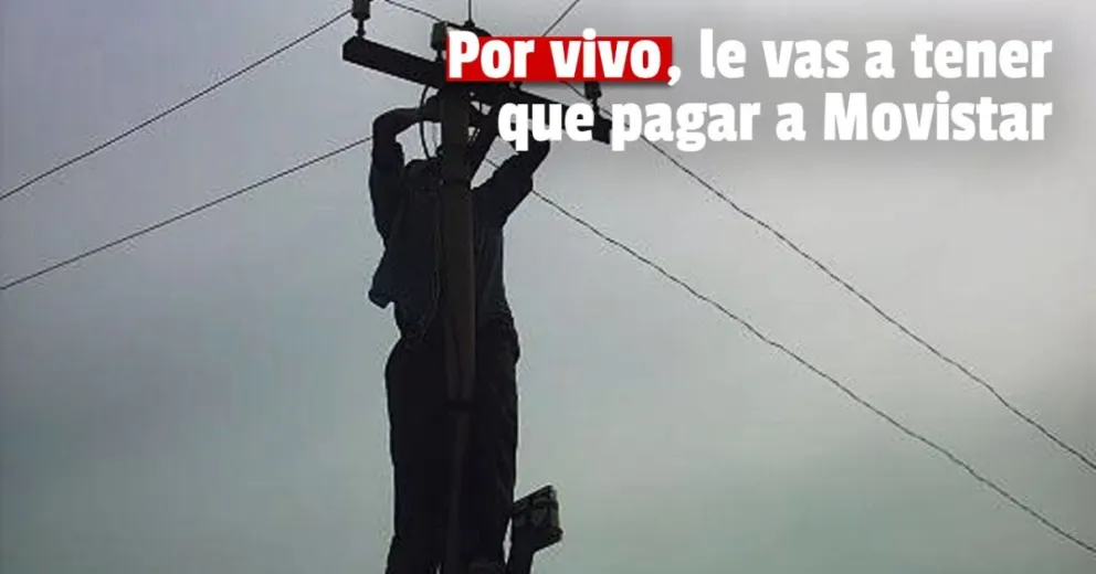 Estaba robando un cable telefónico y lo atraparon