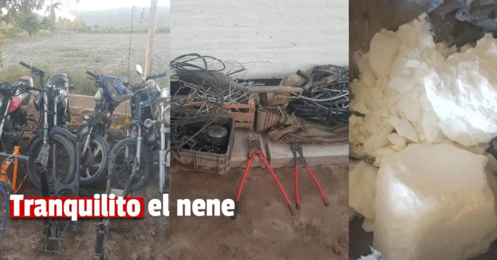 Le secuestraron cobre, aluminio y motos robadas