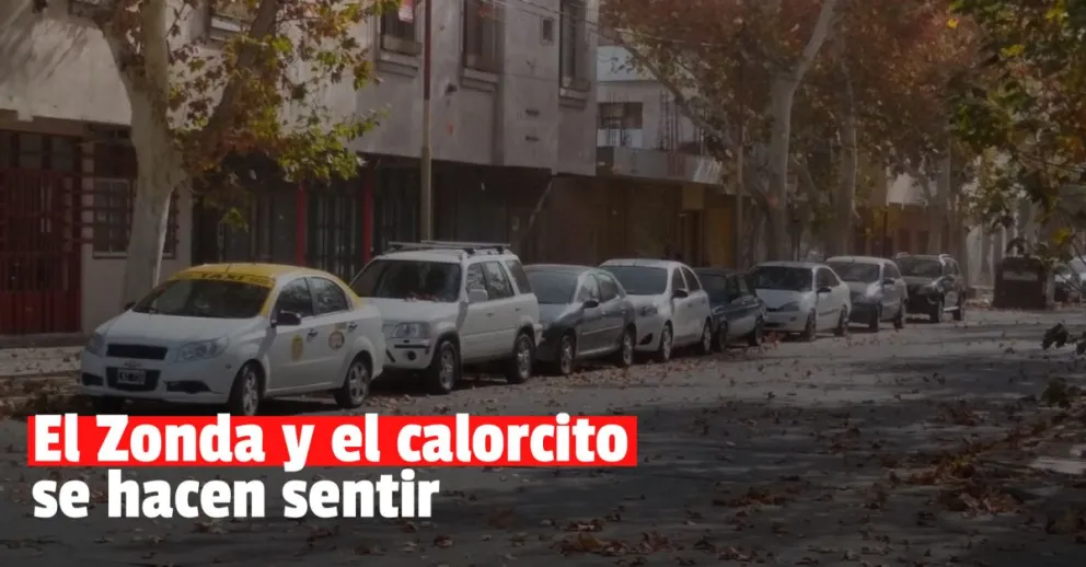El Zonda hizo su ingreso a la provincia y la temperatura pasó la barrera de los 35°