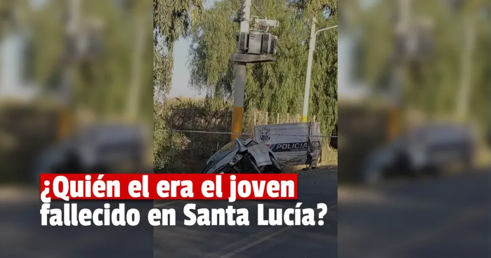 Identificaron al joven fallecido en el siniestro vial en Santa Lucía 