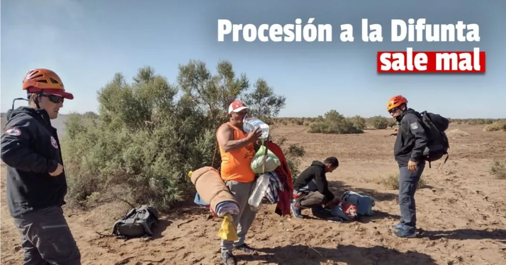 Rescataron en Mendoza a dos personas que querían llegar a la Difunta Correa a pie