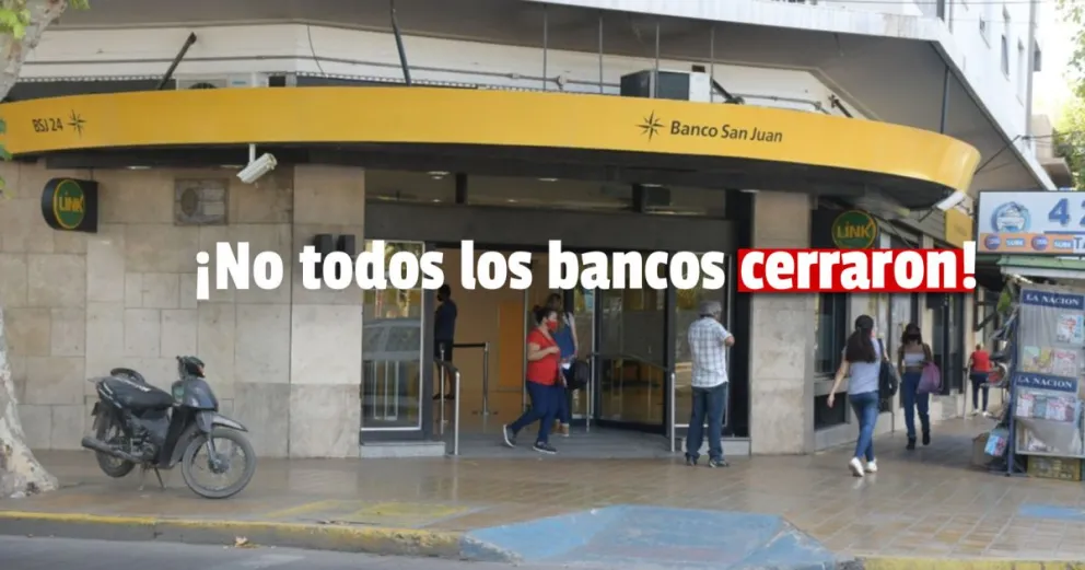 Paro de bancos: la Casa Matriz del Banco San Juan es la excepción