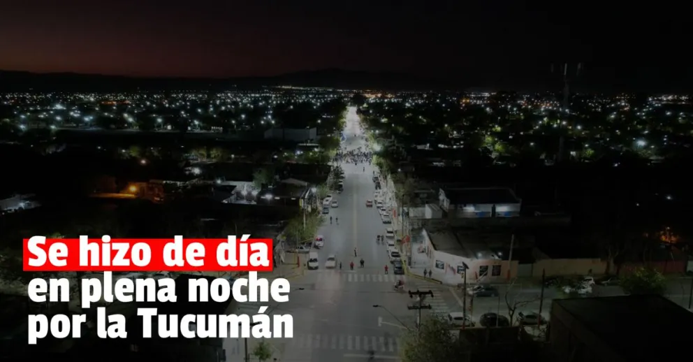 Cambiaron la iluminación de calle Tucumán en Chimbas