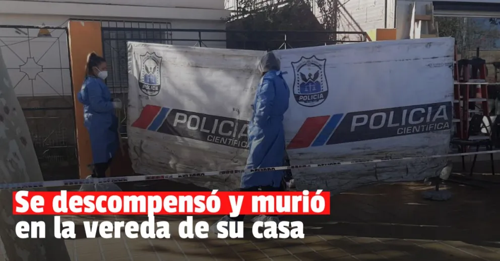 Un hombre les avisó a sus vecinos que se sentía mal y falleció en la vereda de su casa