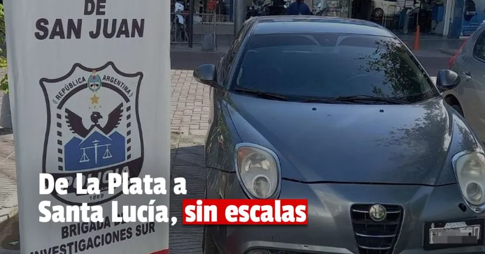 Encontraron en Santa Lucía un auto importado con pedido de secuestro en La Plata