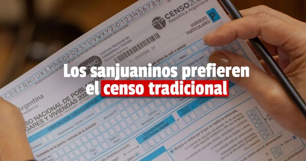 A dos semanas del censo, solamente el 9,11% de los sanjuaninos lo hicieron de forma digital