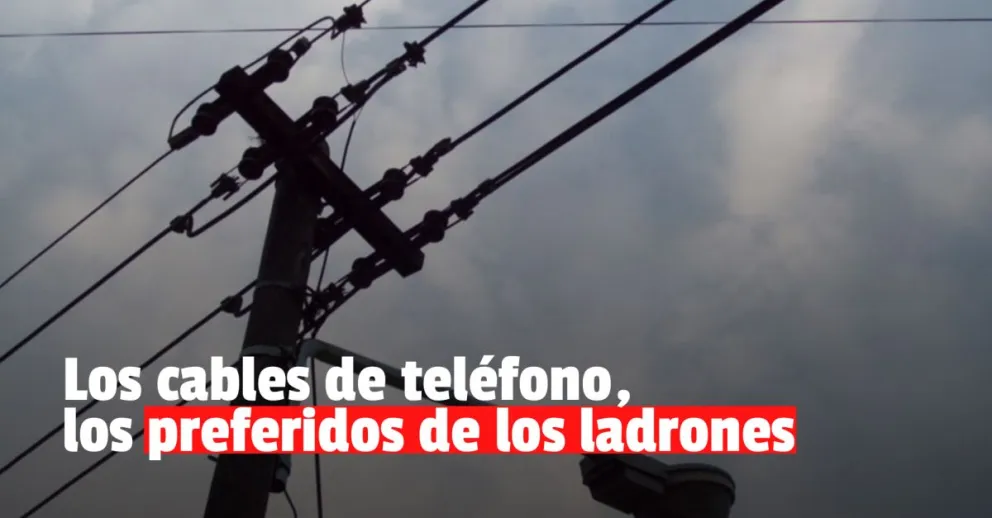 Detuvieron a tres delincuentes por robarse cables de teléfono