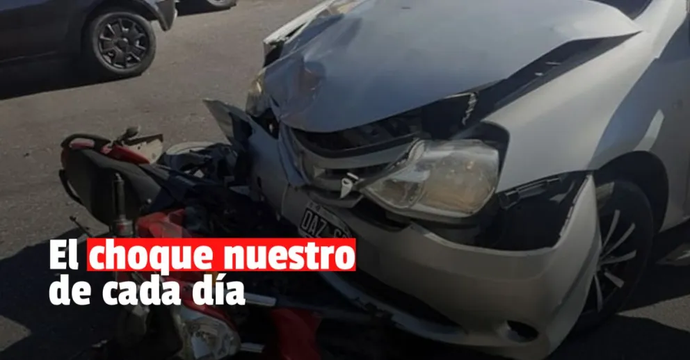 Dos hombres chocaron y uno quedó muy herido