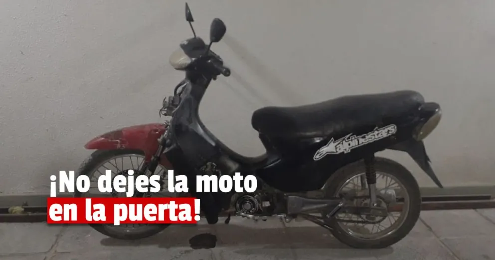 Un menor robó una moto y fue atrapado