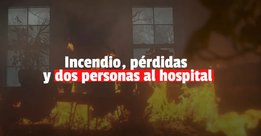 Dos heridos en un incendio en Jáchal 