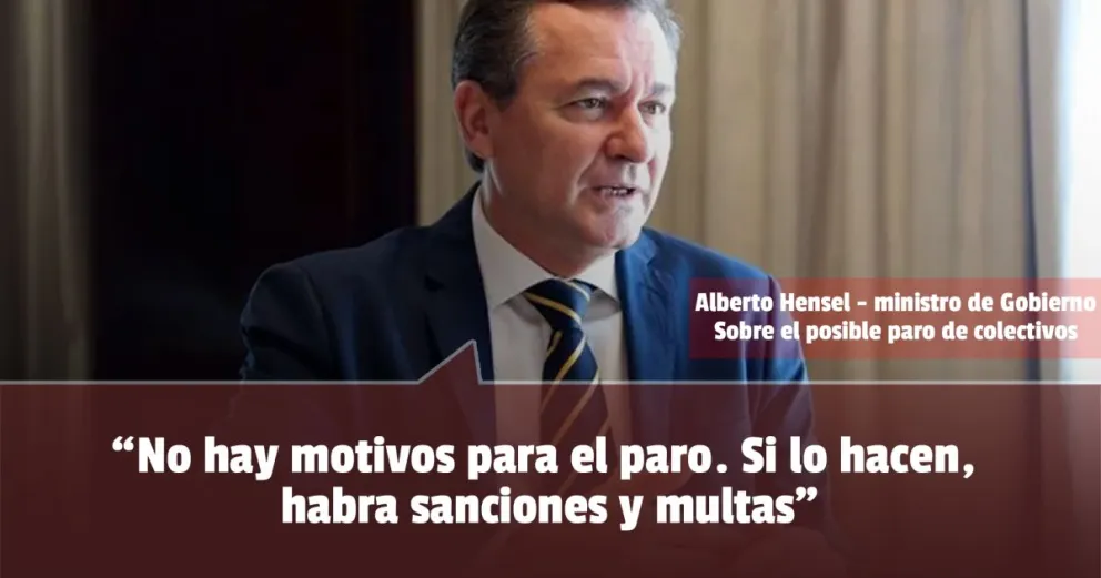 Hensel anticipó que habrá sanciones si la UTA hace paro