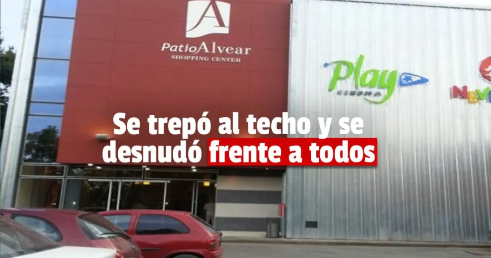 Patio Alvear: una chica sufrió un brote, se trepó al techo y se desnudó 