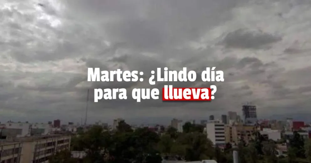 El Servicio Meteorológico Nacional anuncia tormentas aisladas para este martes 
