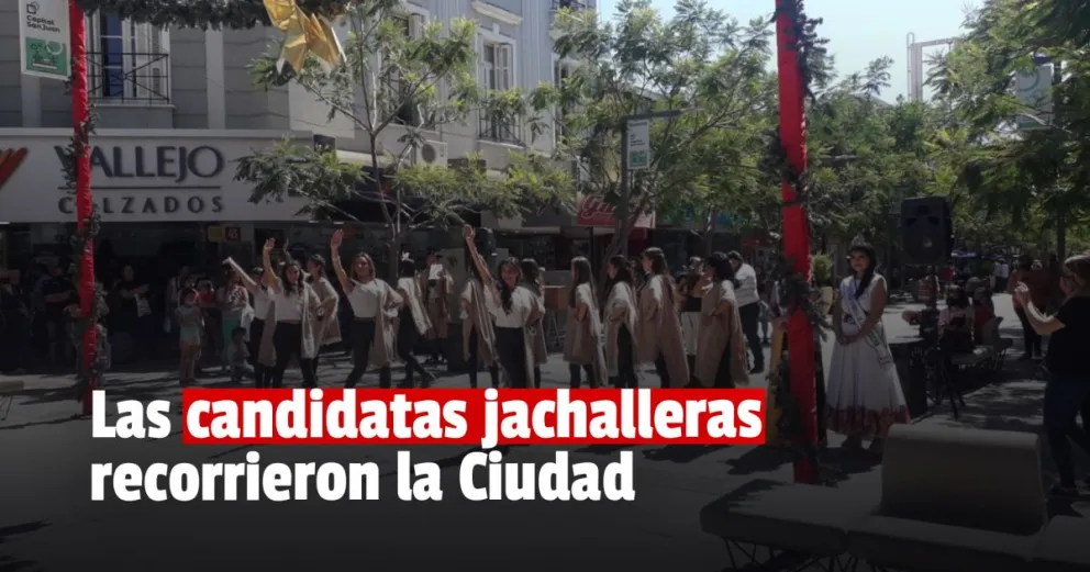 Las candidatas a Paisana recorrieron el microcentro sanjuanino