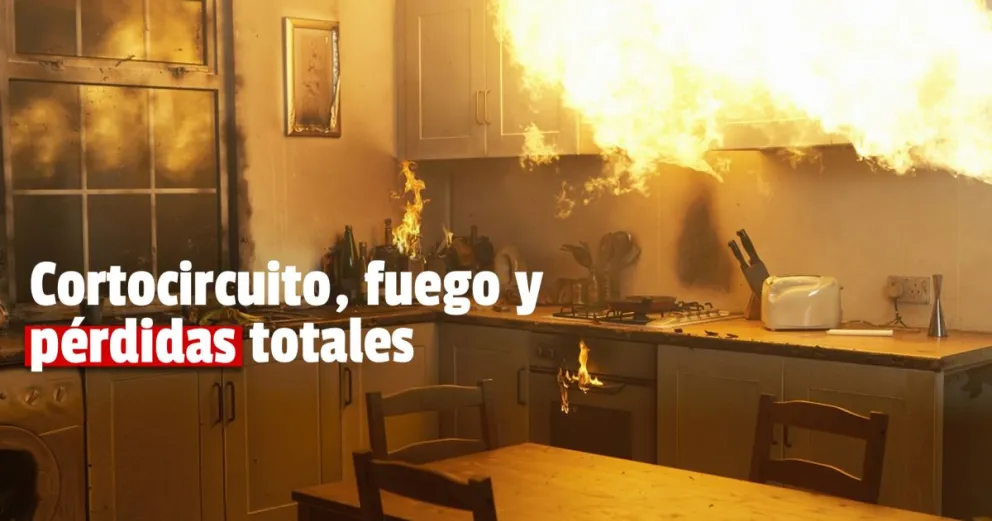 Por un cortocircuito se incendió una vivienda y las pérdidas son totales