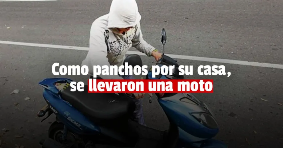 Se saltaron el cierre perimetral de una casa y se llevaron una moto