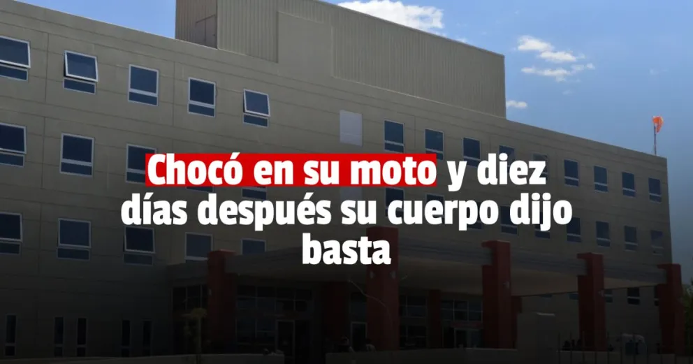 Chocó en su moto, agonizó durante 10 días y murió 