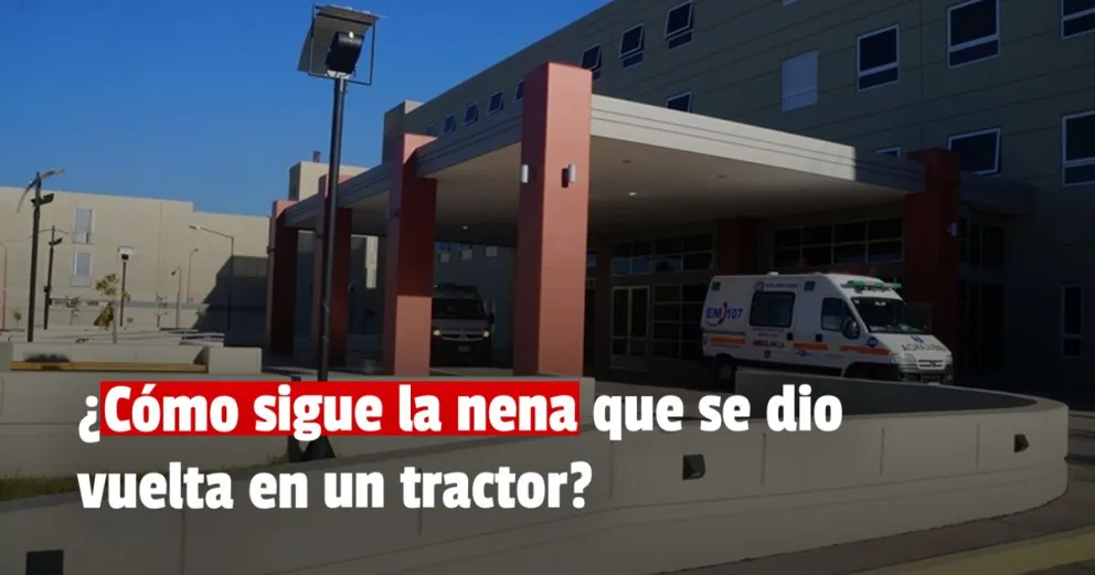 ¿Cómo sigue la nena que volcó en un tractor?