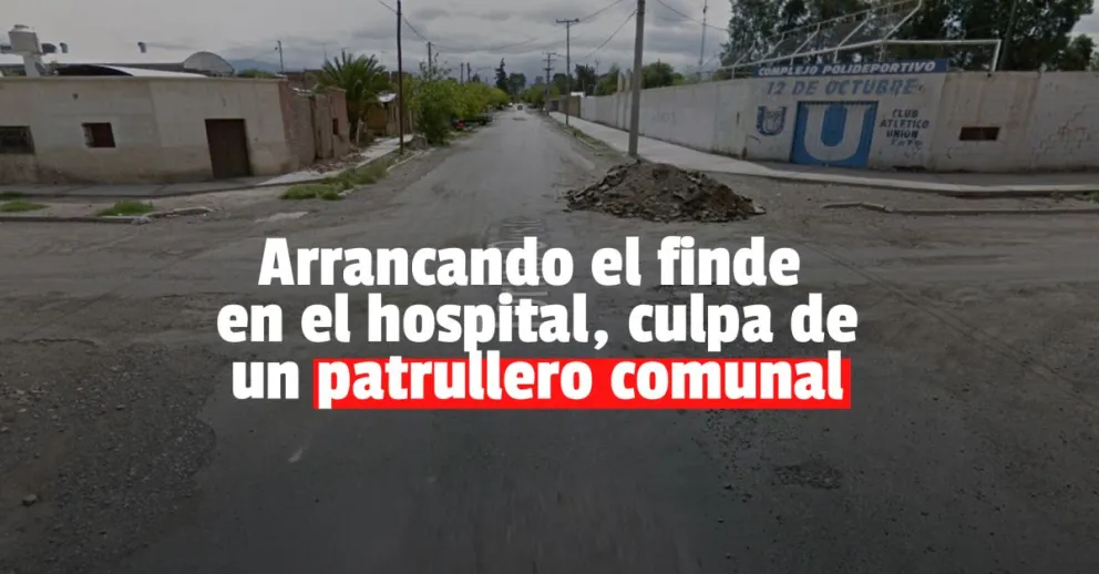 Un patrullero comunal chocó a dos jóvenes en moto 