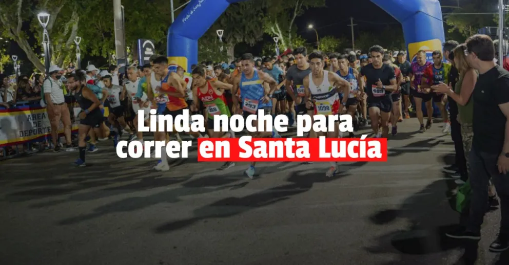 Una multitud corrió en la maratón nocturna de Santa Lucía 